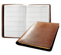 Italian Leather Calendar Address Book